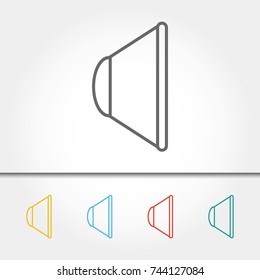 Speaker Thin Line Single Icon Vector Illustration