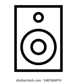 speaker thin line vector icon