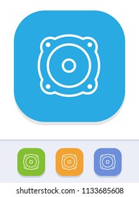 Speaker - Tile Stroke Icons. A simple vector icon.