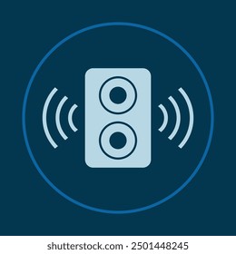 Speaker trendy icon crafty abstract vector illustration qualified artwork beautiful design.eps