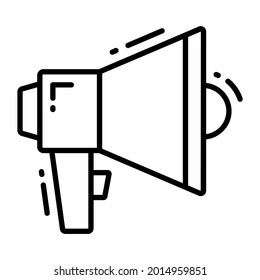 speaker trendy icon, line style isolated on white background. Symbol for your web site design, logo, app, UI.