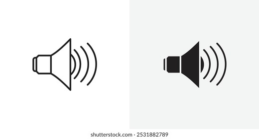 Conjunto de iconos de vector de altavoz. Ilustrador de Vector de stock. EPS 10