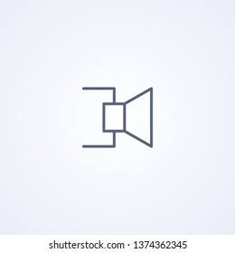 Speaker, vector best gray line symbol on white background, EPS 10