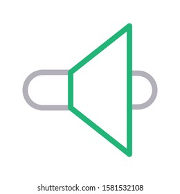 speaker vector color line icon 
