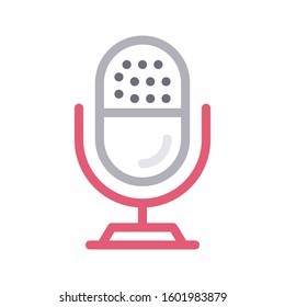 speaker vector color line icon 