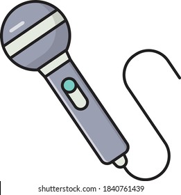 icono de la línea de color del vector del altavoz 