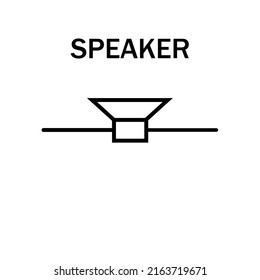 Speaker Vector Electronic Electrical Symbol Part Stock Vector (Royalty