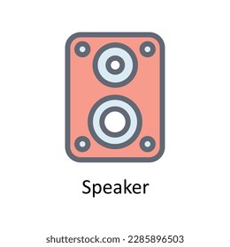 Speaker Vector  Fill outline Icons. Simple stock illustration stock