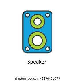 Speaker  Vector   Fill outline Icons. Simple stock illustration stock