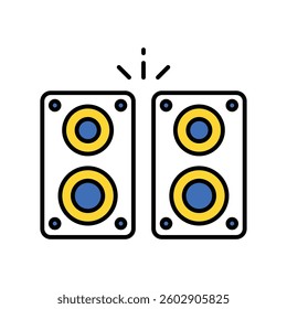 Speaker vector filled outline icon. EPS 10 file