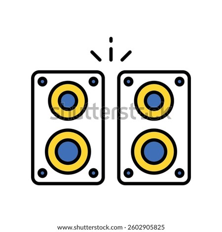 Speaker vector filled outline icon. EPS 10 file