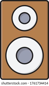 speaker vector flat color icon 
