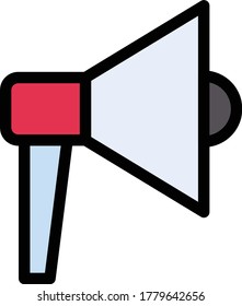 icono de color plano del vector del altavoz 