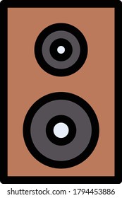 speaker vector  flat color icon
