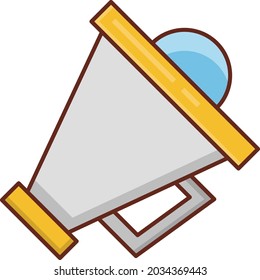 Lautsprecher-Vektorflachfarbensymbol