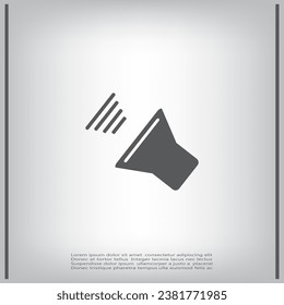 Speaker vector flat icon illustration.