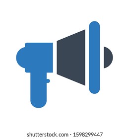 speaker vector glyph color icon 