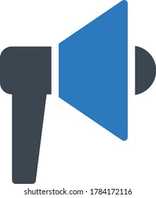 icono de color de glifo vector de altavoz 