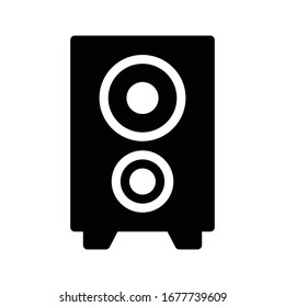 icono plano de glifo vector del altavoz 