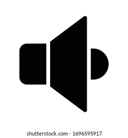 icono plano de glifo vector del altavoz 