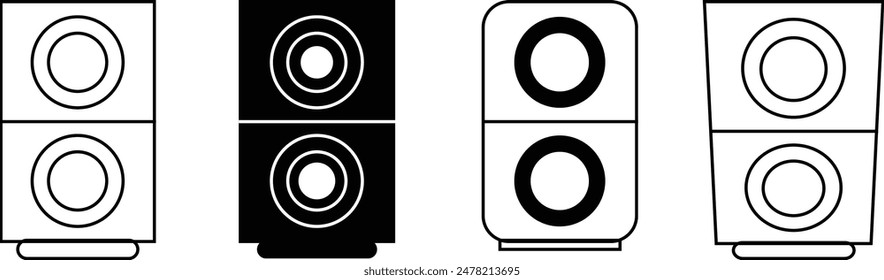 speaker vector icon, audio speaker icon