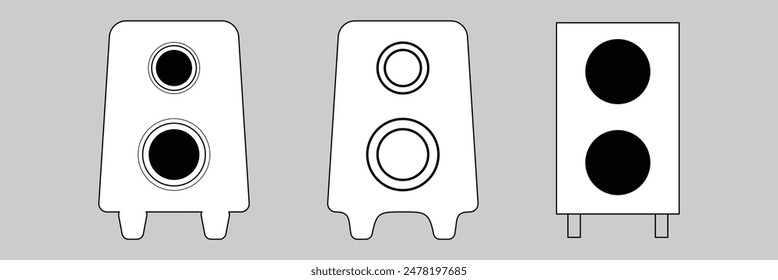 speaker vector icon, audio speaker icon. Speaker bass icon. Eps 10.