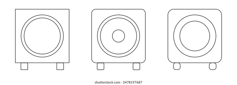 speaker vector icon, audio speaker icon. Speaker bass icon. Eps 10.