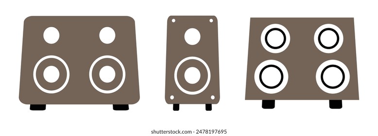 speaker vector icon, audio speaker icon. Speaker bass icon. Eps 10.