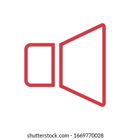 Lautsprecher-Vektorillustration Symbol für Audio- oder Musikvolumen, Lautsprecher.
