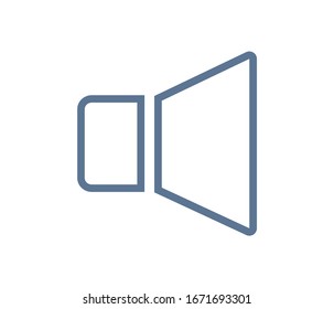 Lautsprecher-Vektorillustration Symbol für Audio- oder Musikvolumen, Lautsprecher.