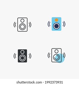 speaker vector icon audio music icon loud