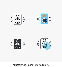 speaker vector icon audio music icon loud