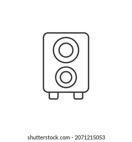 speaker vector icon, audio speaker icon. Speaker, Music System, Audio Box, Sound System line icon. simple illustration. Editable stroke. Design template vector