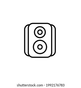 speaker vector icon, audio speaker icon. Stereo Speaker Icon symbol Flat vector illustration for graphic and web design. Speaker, Music System, Audio Box, Sound System line icon. simple illustration.