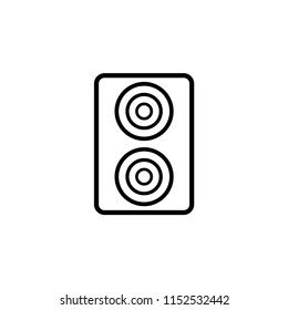 	
Speaker vector icon, audio speaker icon templates