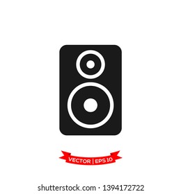 speaker vector icon, audio speaker icon in trendy flat design 