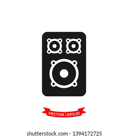 speaker vector icon, audio speaker icon in trendy flat design 