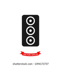 speaker vector icon, audio speaker icon in trendy flat design 