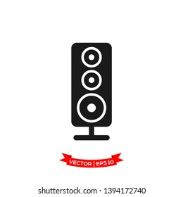 speaker vector icon, audio speaker icon in trendy flat design 