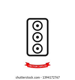 speaker vector icon, audio speaker icon in trendy flat design 
