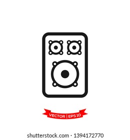 speaker vector icon, audio speaker icon in trendy flat design 