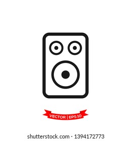 speaker vector icon, audio speaker icon in trendy flat design 