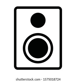 speaker vector icon in black color