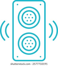 Speaker vector icon. Can be used for printing, mobile and web applications.