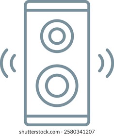 Speaker vector icon. Can be used for printing, mobile and web applications.