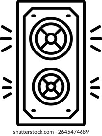 Icono de Vector del altavoz. Se puede utilizar para aplicaciones de impresión, móviles y de Web.