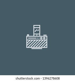 Speaker vector icon. Speaker concept stroke symbol design. Thin graphic elements vector illustration, outline pattern for your web site design, logo, UI. EPS 10.