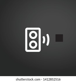 Speaker vector icon. Speaker concept stroke symbol design. Thin graphic elements vector illustration, outline pattern for your web site design, logo, UI. EPS 10.