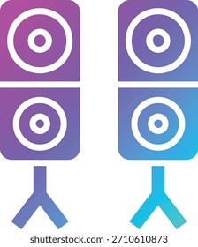 Ilustração de design de ícone de vetor de alto-falante