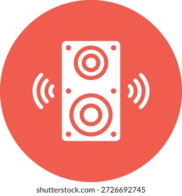Ilustración de diseño de icono de Vector de altavoz